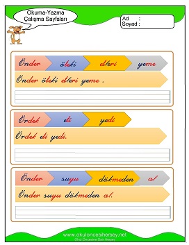 ö sesi Çalışma Sayfaları
